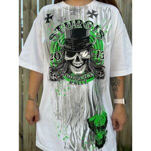 NWT 2013 Sturgis Motorcycle Rally Hot Leathers Biker Graphic Tee Size Large